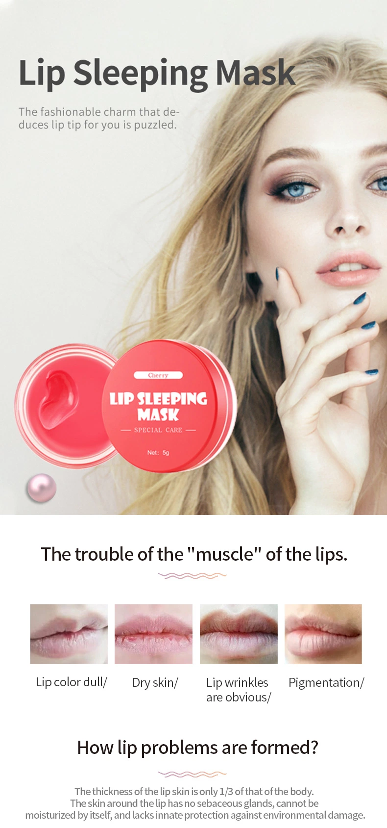 GMPC Factory OEM Lips Sleeping Mask Skin Care