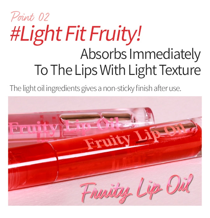 Lip Care Moisturized Dry Lips Private Label Vitamins E Fruity Lip Oil