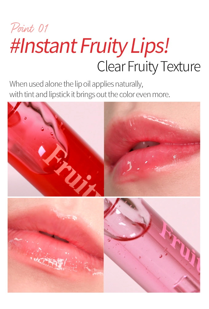 Lip Care Moisturized Dry Lips Private Label Vitamins E Fruity Lip Oil