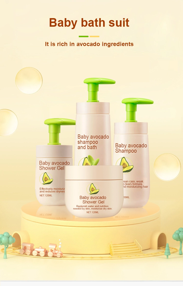 100% Natural Avocado Oil/ Body Wash/ Shampoo/ Cream Baby Skin Care Set