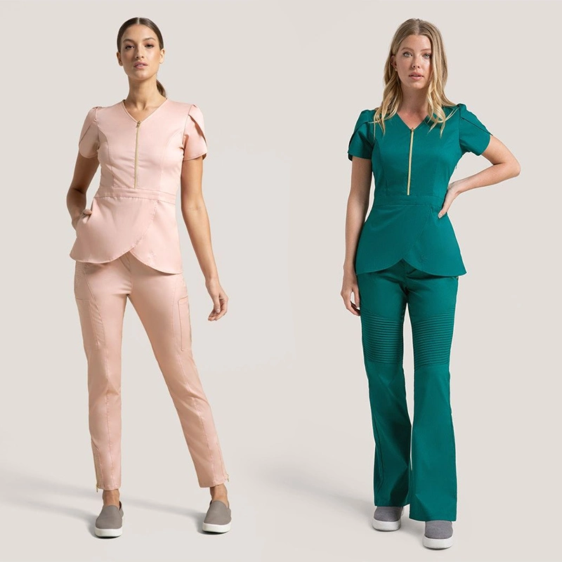 Wholesale Top Quality Nurse Uniform Medical Scrub Fashionable Uniformes OEM Logo Scrubs
