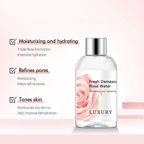 Best Selling Custom Hydrating Rose Water Skin Care for Deep Moisture Facial Toner Refreshing Calmness Face Toner 