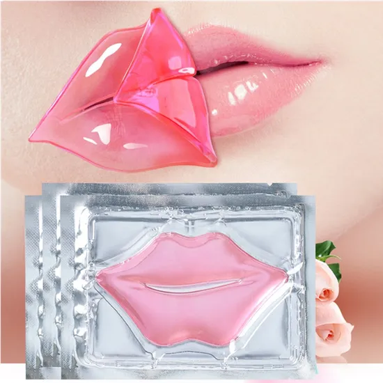 Factory Sell Sheet Wrinkle Moisturizer Lips Care Collagen Pink Crystal Lip Mask 