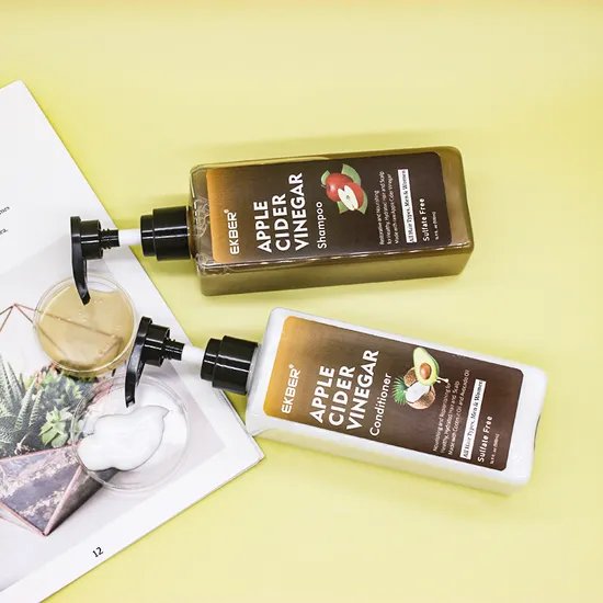 Best Sale Organic Enhance Shine Natural Ginseng Vegan Apple Cider Vinegar Hair Shampoo Conditioner Keratin Hair Care 