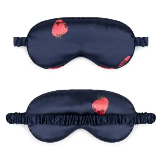 Digital Printing Eye Sleeping Mask Polyester Wholesale Satin Silk Sleeping Eyeshade Mask 