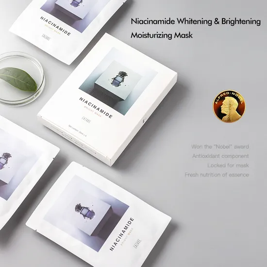 Private Label Nicotinamide Brightening Facial Sheet Mask Hydrating & Soothing Anti