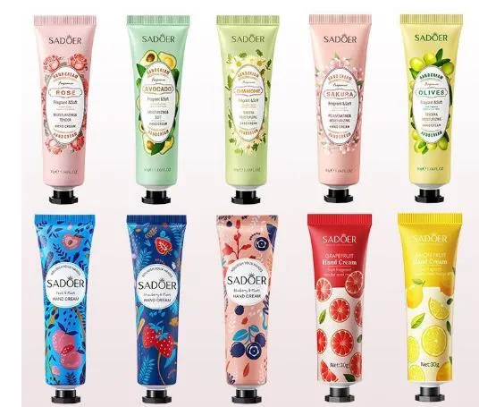 Online Wholesale in Stock Custom OEM Natural Plant Hand Cream Whitening Care Moisturiser Lotion Private Label Hand Cream for Hands Suitable Dry 