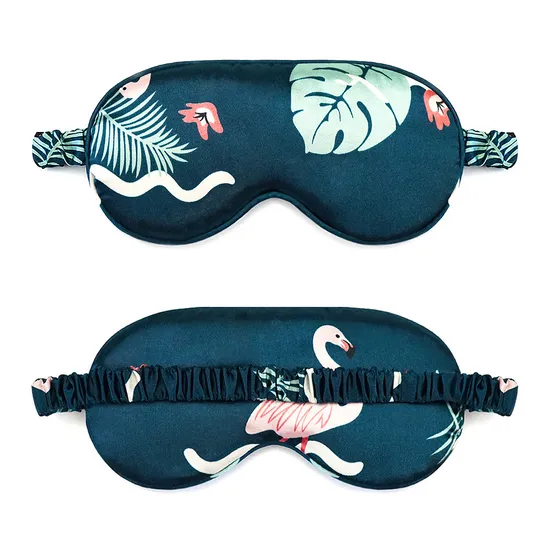 Silk Eye Mask Satin Luxury Customized Soft Travel Elastic Strap Eye Sleeping Mask 