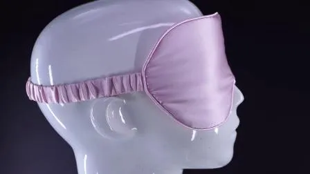 Customize Double Laye Elastic Strap Soft Eye Cover Travel Silk Sleep Eye Mask 