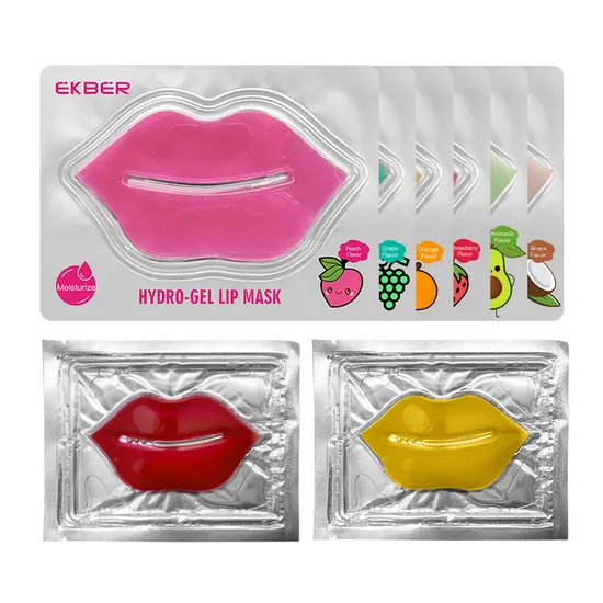 Factory Sell Beauty Sheet Lipmask Patches Wrinkle Moisturizer Plumper Lips Care Gel Vegan Fruit Lip Care Mask 
